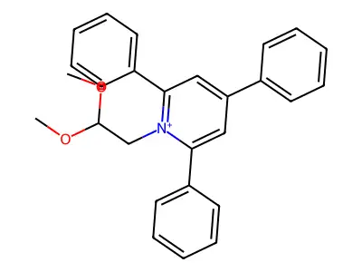 1-(2,2-Dimethoxyethyl)-2,4,6-triphenylpyridin-1-ium structure