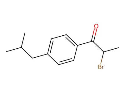 2-Bromo-1-(4-isobutylphenyl)propan-1-one structure