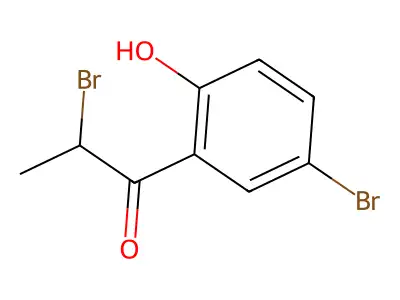 2-Bromo-1-(5-bromo-2-hydroxyphenyl)-1-propanone structure