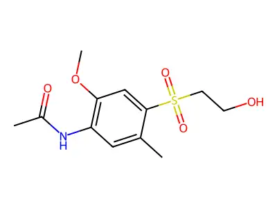 Acetamide, N-[4-[(2-hydroxyethyl)sulfonyl]-2-methoxy-5-methylphenyl]- structure
