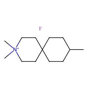 3-Azoniaspiro(5.5)undecane, 3,3,9-trimethyl-, iodide structure