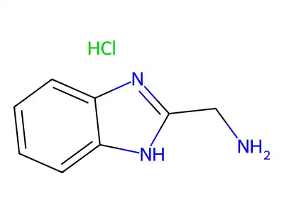 Benzimidazol-2-ylmethylamine dihydrochloride hydrate structure