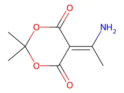 5-(1-Aminoethylidene)-2,2-dimethyl-1,3-dioxane-4,6-dione structure
