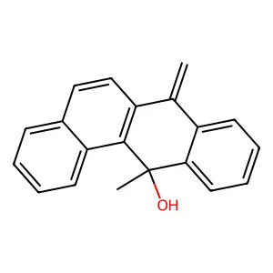 Benz[a]anthracen-12-ol, 7,12-dihydro-12-methyl-7-methylene- structure
