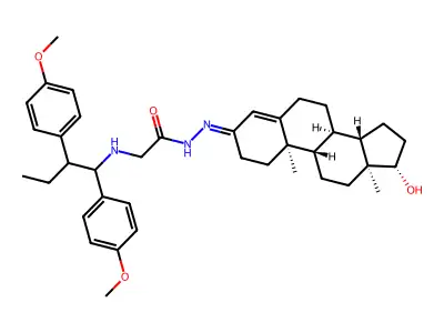 2-[1,2-bis(4-methoxyphenyl)butylamino]-N-[(E)-[(8R,9S,10R,13 structure