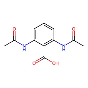 Benzoic acid, 2,6-diacetamido- structure