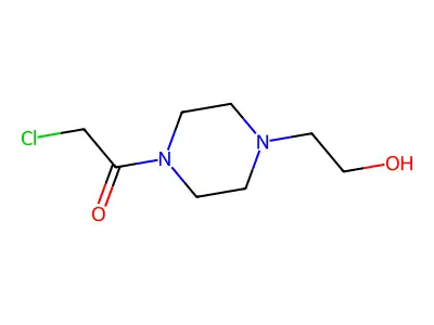 2-Chloro-1-[4-(2-hydroxyethyl)piperazin-1-yl]ethanone structure
