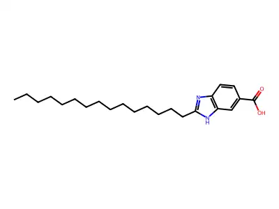 2-pentadecyl-3H-benzimidazole-5-carboxylic acid structure