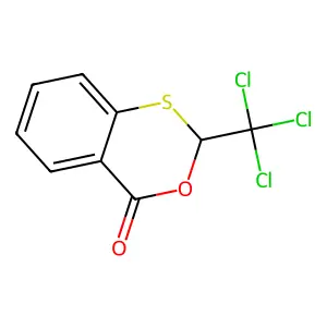 2-(Trichloromethyl)-2H,4H-3,1-benzoxathiin-4-one structure