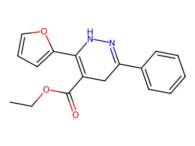 Ethyl 3-(furan-2-yl)-6-phenyl-2,5-dihydropyridazine-4-carboxylate structure