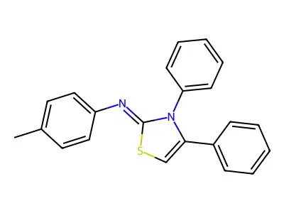 (2Z)-N-(4-Methylphenyl)-3,4-diphenyl-1,3-thiazol-2(3H)-imine structure