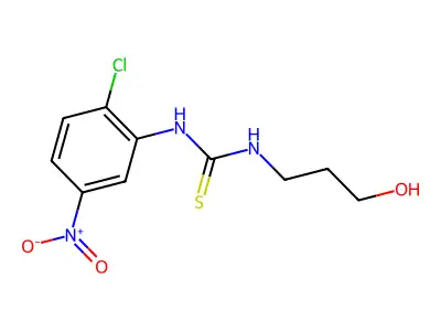 1-(2-Chloro-5-nitrophenyl)-3-(3-hydroxypropyl)thiourea structure