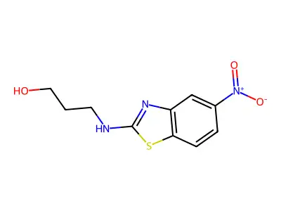 3-((5-Nitrobenzothiazol-2-yl)amino)propanol structure