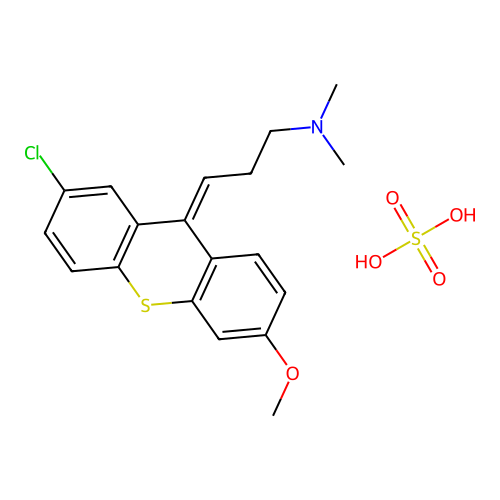 C19H20ClNOS.H2O4S.1/2H2O structure