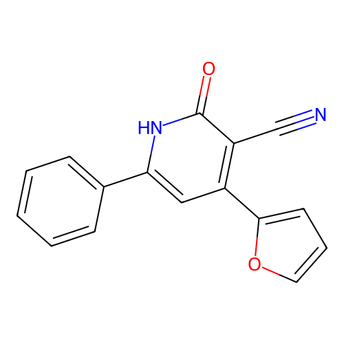 4-(Furan-2-yl)-2-oxo-6-phenyl-1,2-dihydropyridine-3-carbonitrile structure