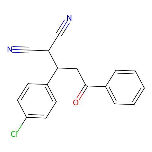 2-[1-(4-Chlorophenyl)-3-oxo-3-phenylpropyl]propanedinitrile structure