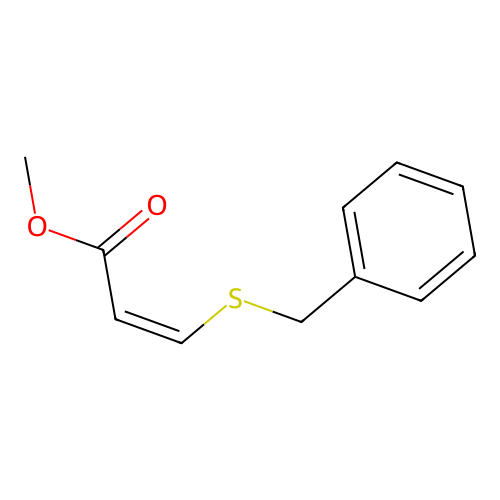 3-(Benzylthio)acrylic acid, methyl ester structure