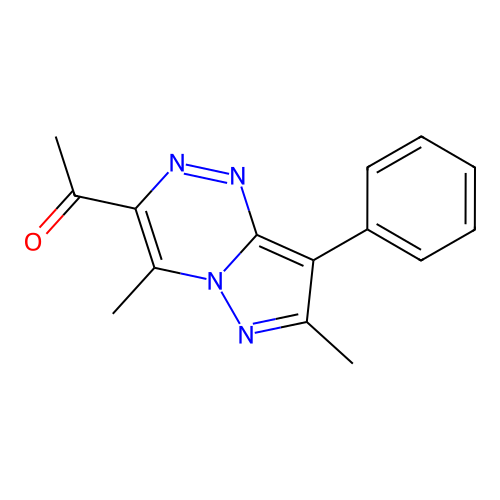1-(4,7-Dimethyl-8-phenylpyrazolo[5,1-c][1,2,4]triazin-3-yl)ethanone structure