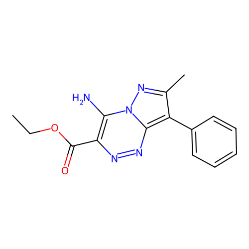 Ethyl 4-amino-7-methyl-8-phenylpyrazolo[5,1-c][1,2,4]triazine-3-carboxylate structure