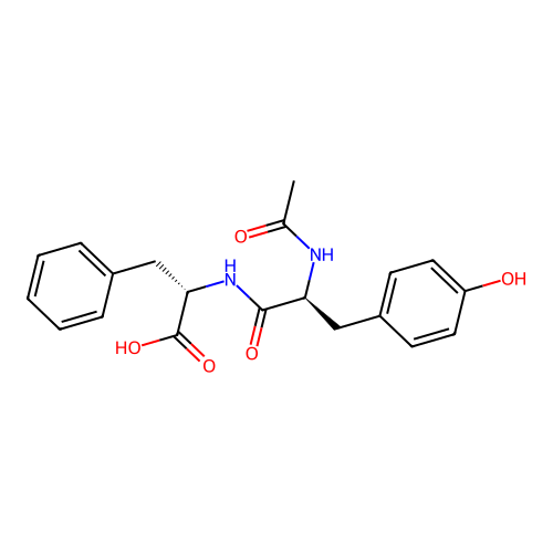 Acetyl-L-tyrosyl-L-phenylalanine structure
