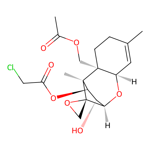 15-acetoxy-4beta-chloroacetoxy-3alpha-hydroxy-12,13-epoxytrichothec structure