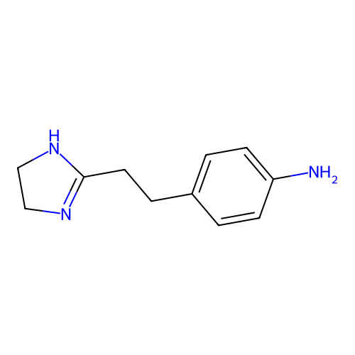 4-[2-(4,5-dihydro-1H-imidazol-2-yl)ethyl]aniline structure