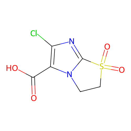 6-Chloro-1,1-dioxo-2,3-dihydroimidazo[2,1-b][1,3]thiazole-5-carboxylic acid structure