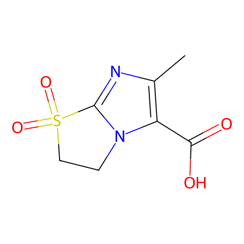 6-Methyl-1,1-dioxo-2,3-dihydroimidazo[2,1-b][1,3]thiazole-5-carboxylic acid structure