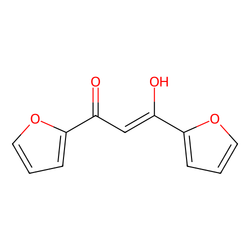 (Z)-1,3-Di(2-furyl)-3-hydroxy-2-propen-1-one structure