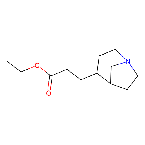 1-Azabicyclo[3.2.1]octane-4-propanoic acid, ethyl ester structure