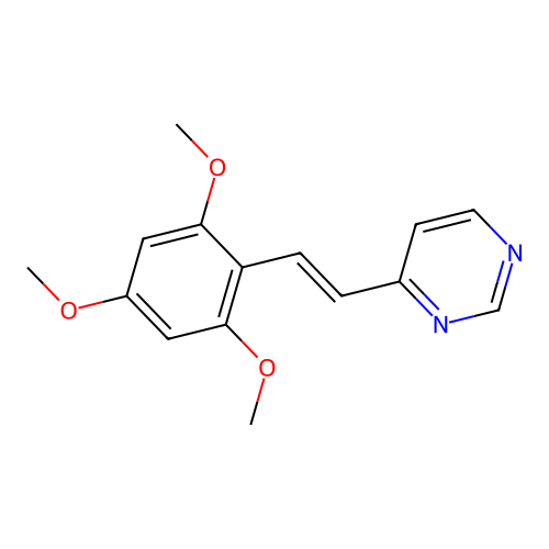 4-[2-(2,4,6-Trimethoxyphenyl)vinyl]pyrimidine structure