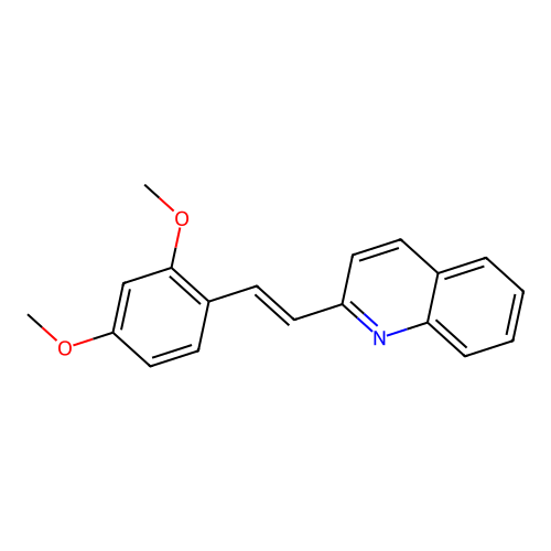 2-[2-(2,4-Dimethoxyphenyl)vinyl]quinoline structure