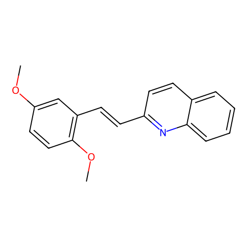 2-[2-(2,5-Dimethoxyphenyl)vinyl]quinoline structure
