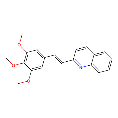 2-[(E)-2-(3,4,5-trimethoxyphenyl)ethenyl]quinoline structure