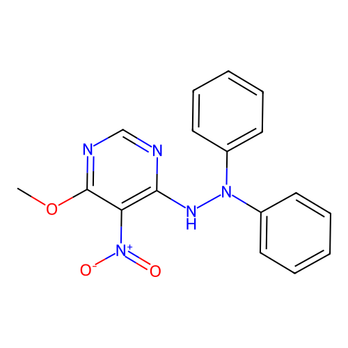 4-(2,2-Diphenylhydrazinyl)-6-methoxy-5-nitropyrimidine structure