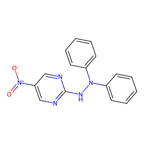 2-(2,2-Diphenylhydrazino)-5-nitropyrimidine structure