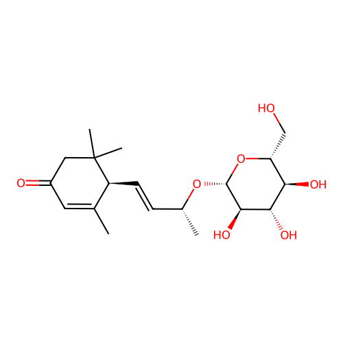(6R,9R)-3-Oxo-Alpha-Ionol-Beta-D-Glucopyranoside structure