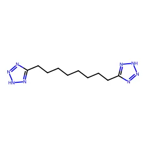 5-[8-(2H-tetrazol-5-yl)octyl]-2H-tetrazole structure