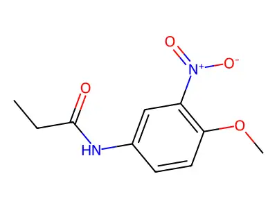 N-(4-methoxy-3-nitrophenyl)propanamide structure