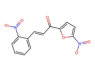 2-Propen-1-one, 1-(5-nitro-2-furanyl)-3-(2-nitrophenyl)- structure