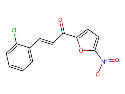 2-Propen-1-one, 3-(2-chlorophenyl)-1-(5-nitro-2-furanyl)- structure