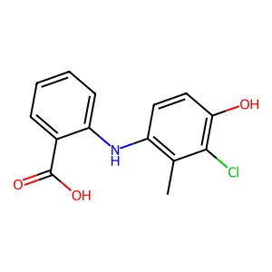 N-(3-Chloro-4-hydroxy-2-methylphenyl)anthranilic acid structure