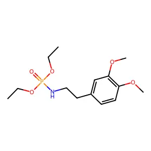 Phosphoramidic acid, (3,4-dimethoxyphenethyl)-, diethyl ester structure