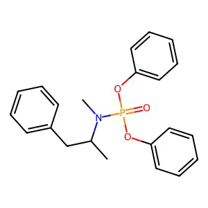 Phosphoramidic acid, N-methyl-N-(alpha-methylphenethyl)-, diphenyl ester structure