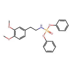 Phosphoramidic acid, (3,4-dimethoxyphenethyl)-, diphenyl ester structure