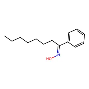 1-Octanone, 1-phenyl-, oxime structure