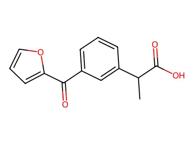 Benzeneacetic acid, 3-(2-furanylcarbonyl)-alpha-methyl- structure
