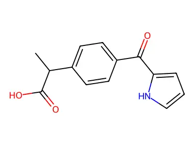 Benzeneacetic acid, alpha-methyl-4-(1H-pyrrol-2-ylcarbonyl)- structure