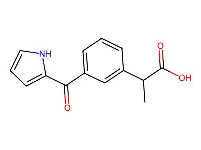 Benzeneacetic acid, alpha-methyl-3-(1H-pyrrol-2-ylcarbonyl)- structure