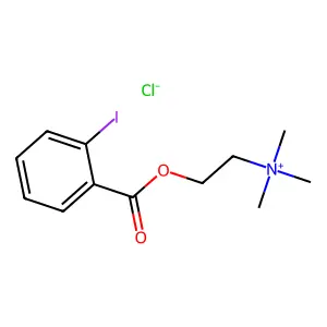 Ethanaminium, 2-((2-(iodo-125I)benzoyl)oxy)-N,N,N-trimethyl-, chloride structure